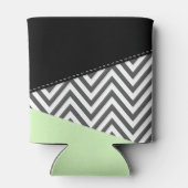 Grijze zigzag, Grijze Chevron, Zigzag Pattern, Min Blikjeskoeler (Achterkant)