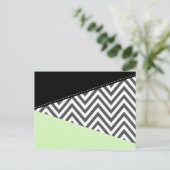 Grijze zigzag, Grijze Chevron, Zigzag Pattern, Min Briefkaart (Staand voorkant)