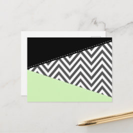 Grijze zigzag, Grijze Chevron, Zigzag Pattern, Min Briefkaart