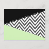 Grijze zigzag, Grijze Chevron, Zigzag Pattern, Min Briefkaart (Voorkant)
