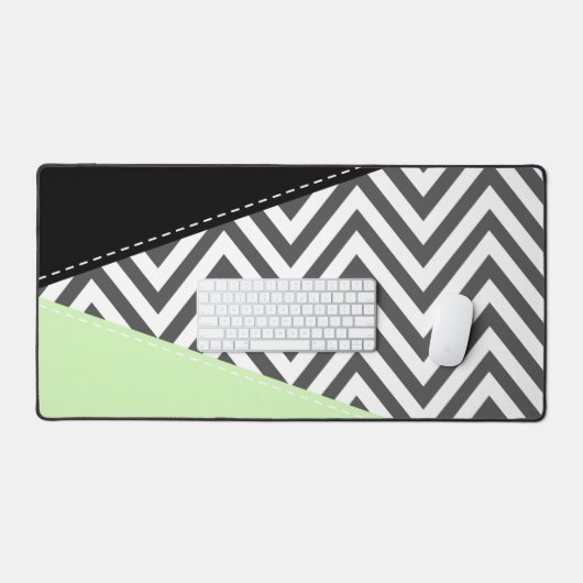 Grijze zigzag, Grijze Chevron, Zigzag Pattern, Min Bureaumat (Keyboard & Muis)
