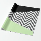 Grijze zigzag, Grijze Chevron, Zigzag Pattern, Min Cadeaupapier (Uitgerold)