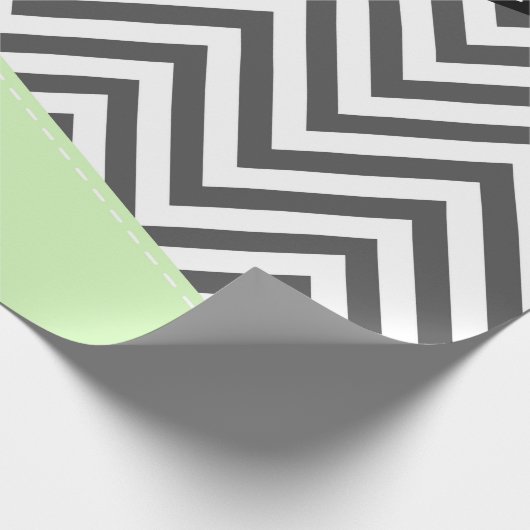 Grijze zigzag, Grijze Chevron, Zigzag Pattern, Min Cadeaupapier (Hoek)
