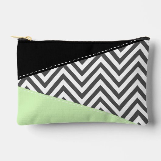 Grijze zigzag, Grijze Chevron, Zigzag Pattern, Min Etui (Voorkant)