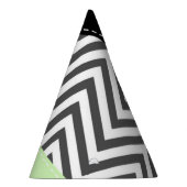 Grijze zigzag, Grijze Chevron, Zigzag Pattern, Min Feesthoedjes (Rechts)