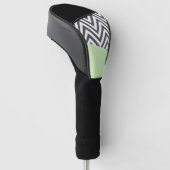 Grijze zigzag, Grijze Chevron, Zigzag Pattern, Min Golfheadcover (Schuin)