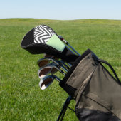 Grijze zigzag, Grijze Chevron, Zigzag Pattern, Min Golfheadcover (Insitu)