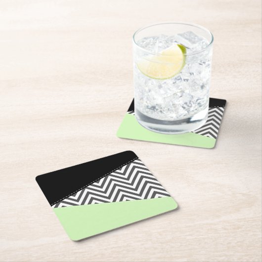 Grijze zigzag, Grijze Chevron, Zigzag Pattern, Min Kartonnen Onderzetters (Insitu)