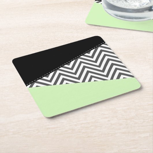 Grijze zigzag, Grijze Chevron, Zigzag Pattern, Min Kartonnen Onderzetters (Schuin)