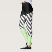 Grijze zigzag, Grijze Chevron, Zigzag Pattern, Min Leggings (Links)