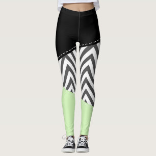 Grijze zigzag, Grijze Chevron, Zigzag Pattern, Min Leggings