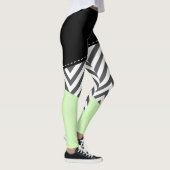 Grijze zigzag, Grijze Chevron, Zigzag Pattern, Min Leggings (Rechts)