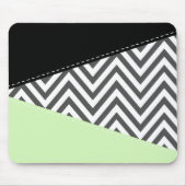 Grijze zigzag, Grijze Chevron, Zigzag Pattern, Min Muismat (Voorkant)