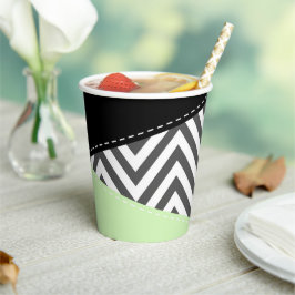 Grijze zigzag, Grijze Chevron, Zigzag Pattern, Min Papieren Bekers