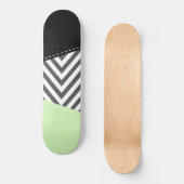 Grijze zigzag, Grijze Chevron, Zigzag Pattern, Min Persoonlijk Skateboard (Voorkant)