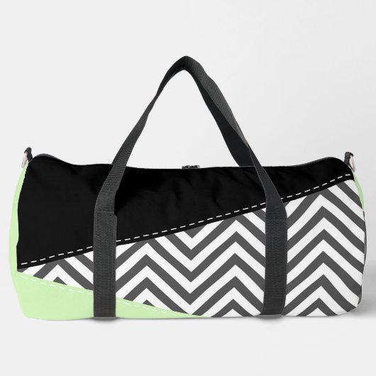 Grijze zigzag, Grijze Chevron, Zigzag Pattern, Min Plunjezak (Voorkant)