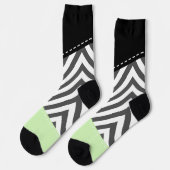 Grijze zigzag, Grijze Chevron, Zigzag Pattern, Min Sokken (Links)