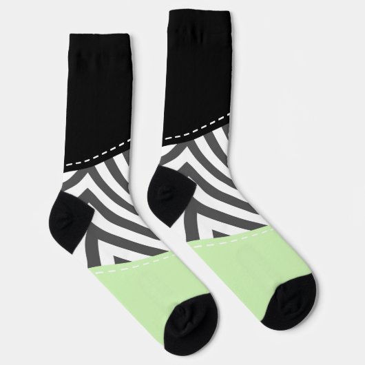 Grijze zigzag, Grijze Chevron, Zigzag Pattern, Min Sokken (Rechts)