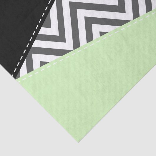 Grijze zigzag, Grijze Chevron, Zigzag Pattern, Min Tissuepapier (Detail)