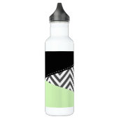 Grijze zigzag, Grijze Chevron, Zigzag Pattern, Min Waterfles (Links)