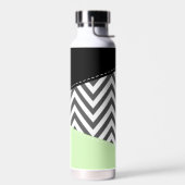 Grijze zigzag, Grijze Chevron, Zigzag Pattern, Min Waterfles (Links)