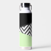 Grijze zigzag, Grijze Chevron, Zigzag Pattern, Min Waterfles (Voorkant)