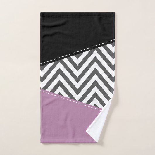 Grijze zigzag, Grijze Chevron, Zigzag Pattern, Paa Bad Handdoek (Handdoek)