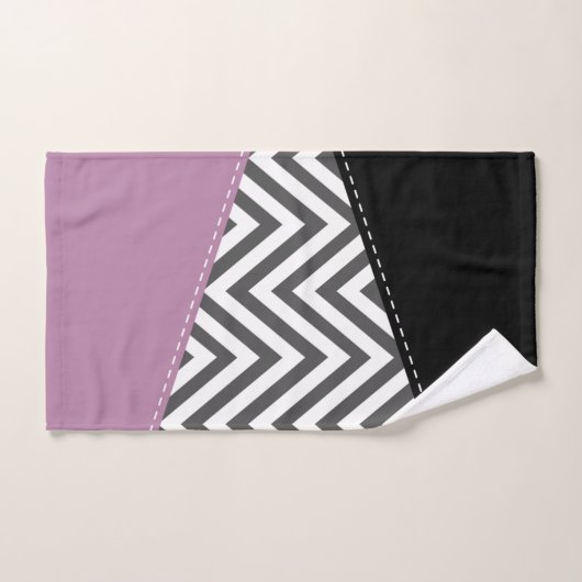 Grijze zigzag, Grijze Chevron, Zigzag Pattern, Paa Bad Handdoek (Handdoek)