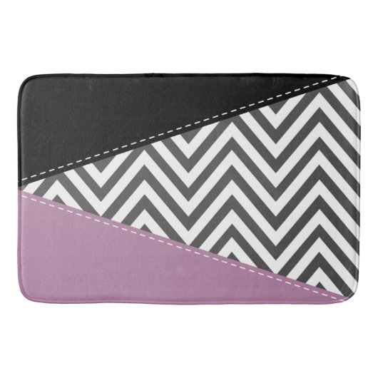 Grijze zigzag, Grijze Chevron, Zigzag Pattern, Paa Badmat (Voorkant)