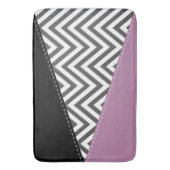 Grijze zigzag, Grijze Chevron, Zigzag Pattern, Paa Badmat (Voorkant Verticaal)