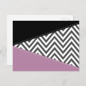 Grijze zigzag, Grijze Chevron, Zigzag Pattern, Paa Briefkaart (Voorkant / Achterkant)
