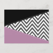 Grijze zigzag, Grijze Chevron, Zigzag Pattern, Paa Briefkaart (Voorkant)