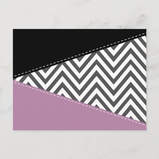 Grijze zigzag, Grijze Chevron, Zigzag Pattern, Paa Briefkaart (Voorkant)