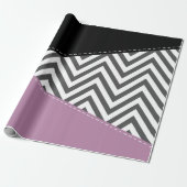 Grijze zigzag, Grijze Chevron, Zigzag Pattern, Paa Cadeaupapier (Uitgerold)