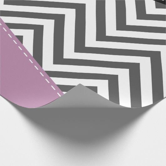 Grijze zigzag, Grijze Chevron, Zigzag Pattern, Paa Cadeaupapier (Hoek)