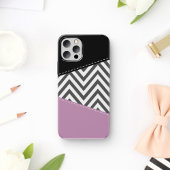 Grijze zigzag, Grijze Chevron, Zigzag Pattern, Paa Case-Mate iPhone Case