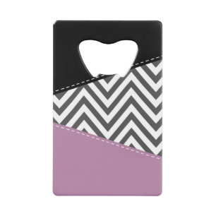 Grijze zigzag, Grijze Chevron, Zigzag Pattern, Paa Creditkaart Flessenopener