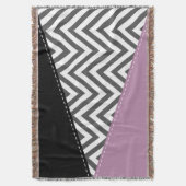 Grijze zigzag, Grijze Chevron, Zigzag Pattern, Paa Deken (Voorkant Verticaal)