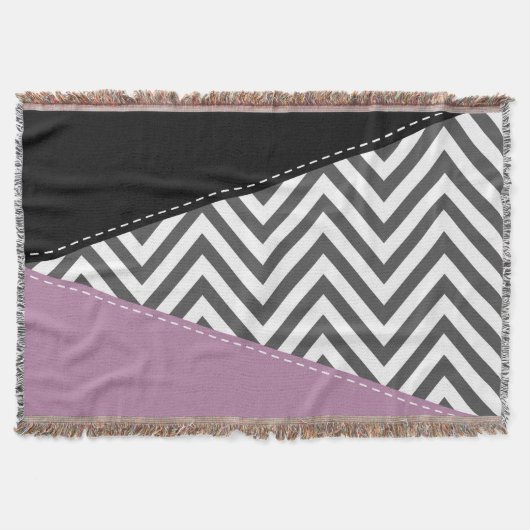 Grijze zigzag, Grijze Chevron, Zigzag Pattern, Paa Deken (Voorkant)