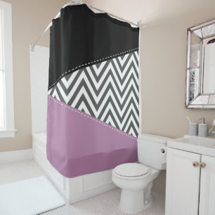 Grijze zigzag, Grijze Chevron, Zigzag Pattern, Paa Douchegordijn