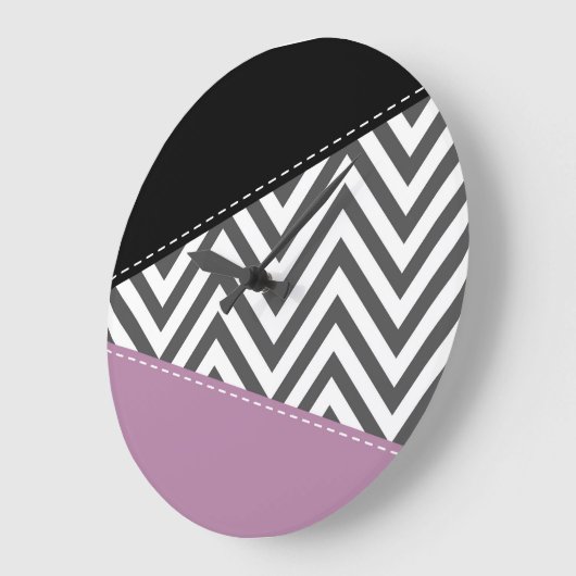 Grijze zigzag, Grijze Chevron, Zigzag Pattern, Paa Grote Klok (Hoek)