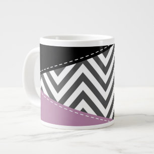 Grijze zigzag, Grijze Chevron, Zigzag Pattern, Paa Grote Koffiekop