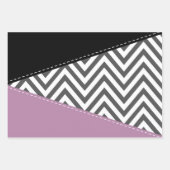 Grijze zigzag, Grijze Chevron, Zigzag Pattern, Paa Inpakpapier Vel (Voorkant 3)