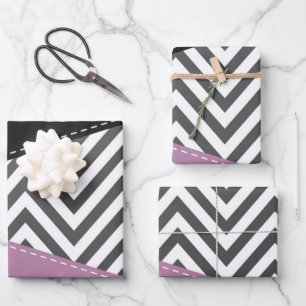 Grijze zigzag, Grijze Chevron, Zigzag Pattern, Paa Inpakpapier Vel