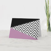 Grijze zigzag, Grijze Chevron, Zigzag Pattern, Paa Kaart (Voorkant)