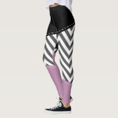 Grijze zigzag, Grijze Chevron, Zigzag Pattern, Paa Leggings (Links)