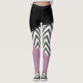 Grijze zigzag, Grijze Chevron, Zigzag Pattern, Paa Leggings (Voorkant)