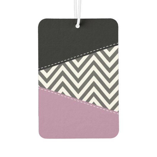 Grijze zigzag, Grijze Chevron, Zigzag Pattern, Paa Luchtverfrisser (Achterkant)