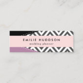 Grijze zigzag, Grijze Chevron, Zigzag Pattern, Paa Mini Visitekaartje (Voorkant)