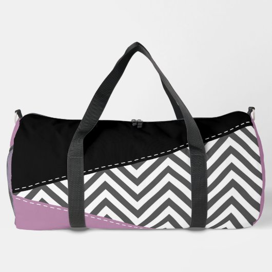 Grijze zigzag, Grijze Chevron, Zigzag Pattern, Paa Plunjezak (Achterkant)